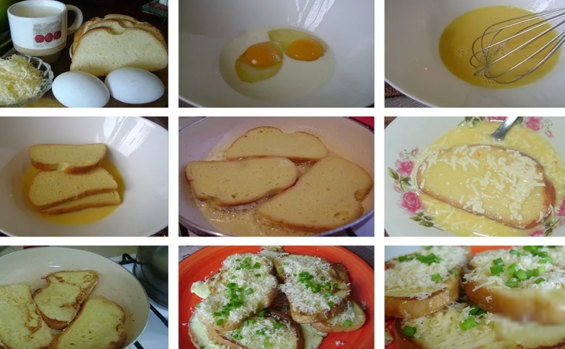 Хлеб с яйцом и сахаром на сковороде. Гренки из хлеба с яйцом. Гренки с яйцом. Яйца хлеб молоко гренки. Завтрак на батоне с яйцом.