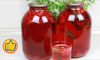 компот з малини, м'яти і лимону