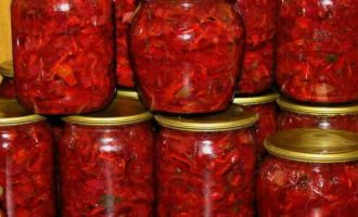 ецепт приготування Борщової заправки з капустою на зиму