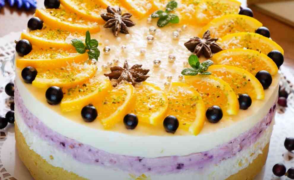Новорічний торт-суфле з апельсинами і вершковим сиром