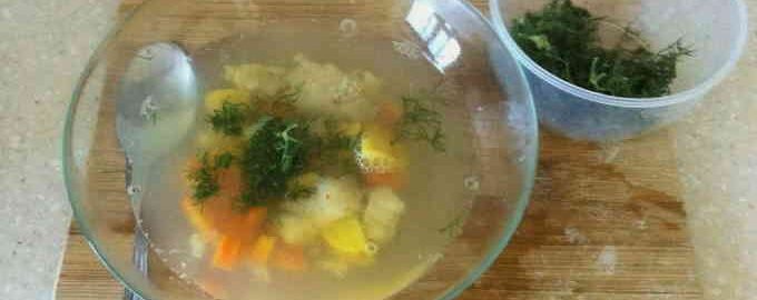 Рибний суп з філе минтаю