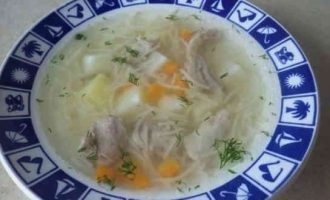 суп з індички з вермішеллю